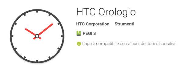 HTC Orologio si aggiorna su Google Play