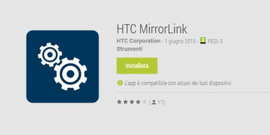 HTC MirrorLink arriva su Play Store