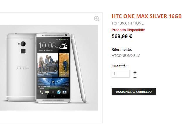 Offerta: HTC One Max su AMAStore a 569,99€