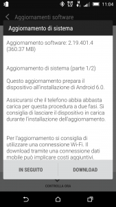 Update ad Android 6 per HTC Desire EYE